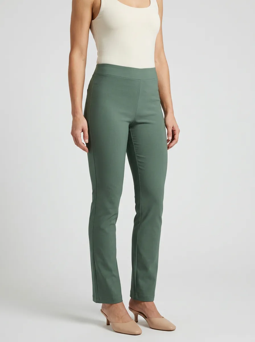 Casual Women's Stretch Mid-Rise Pants