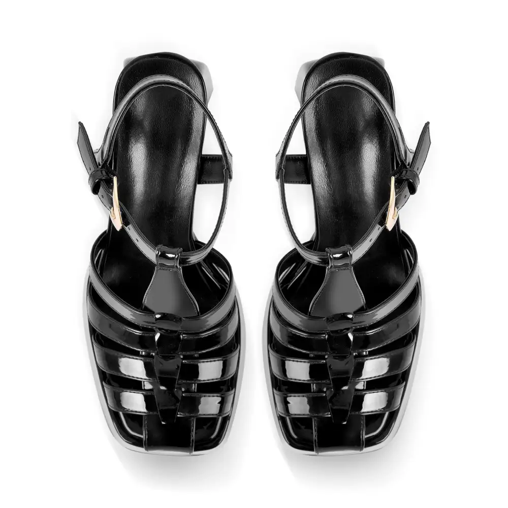 Platform Chunky High Heel Buckle Sandals