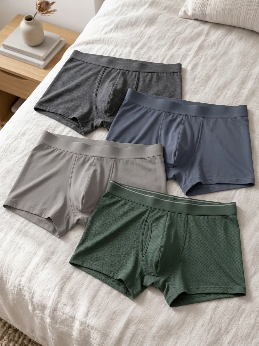 Men's Everyday Collection Breathable Mesh Boxer Briefs Set