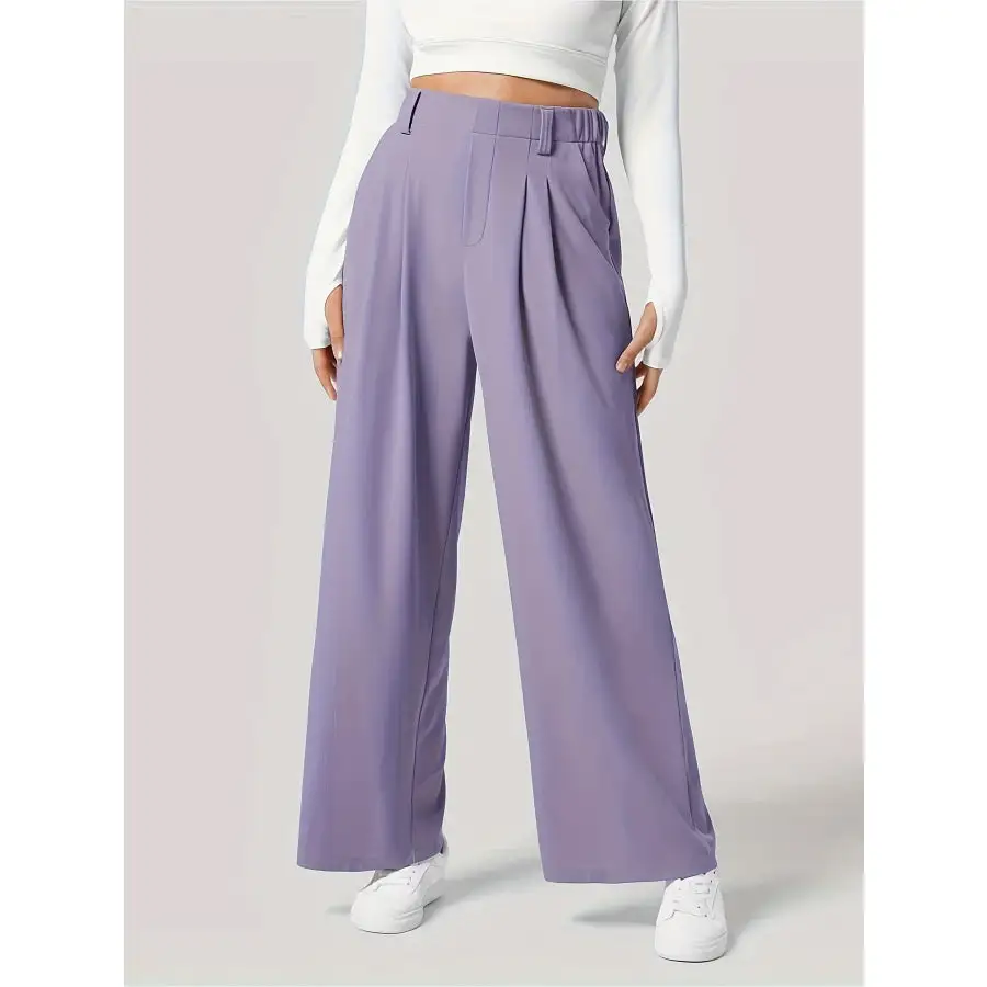 Relaxed Wide Leg Pants with Pockets