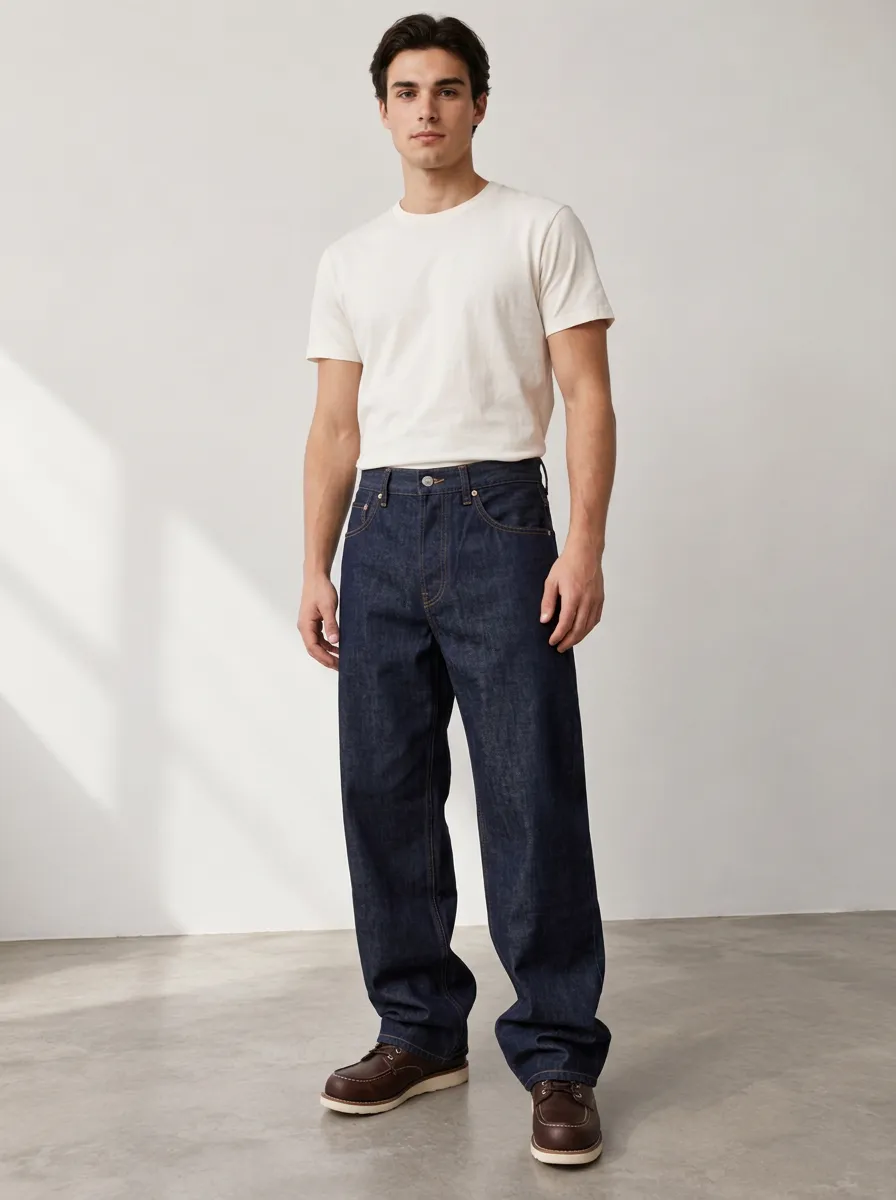 Men's Modern Casual Wide Leg Jeans