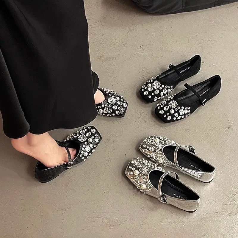 Adjustable Strap Low Heel Shoes