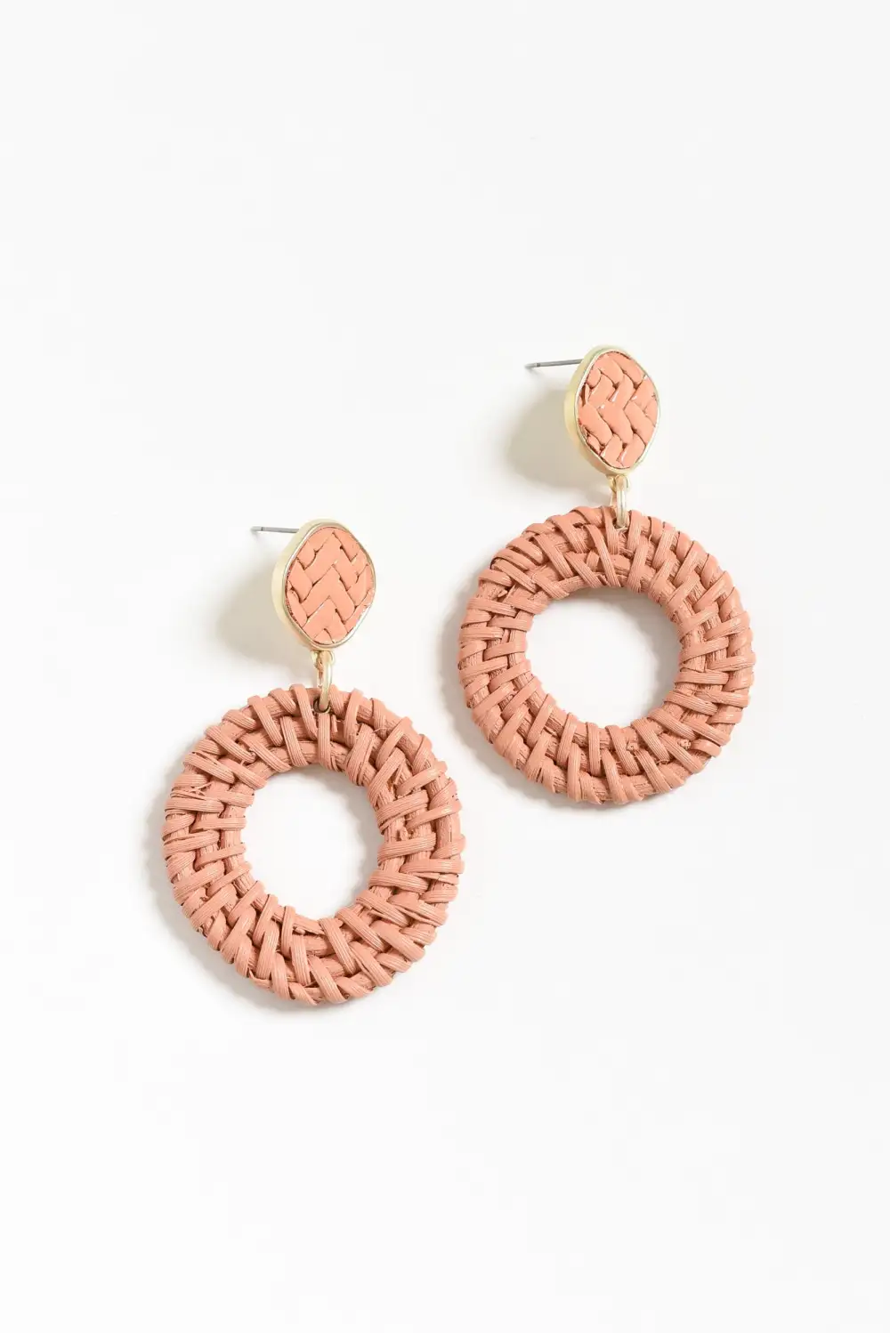 Circular Woven Drop Earrings
