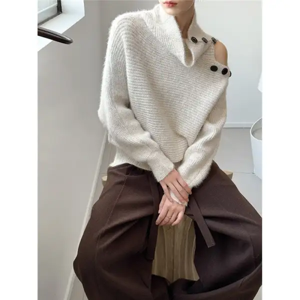 Soft Thick High Neck Loose Pullover Sweater