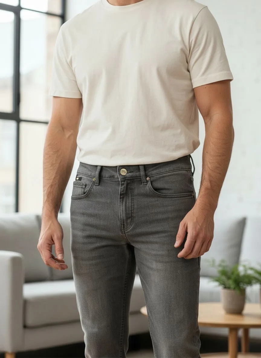 Slim-Fit Rigid-Denim Straight-Leg Jeans