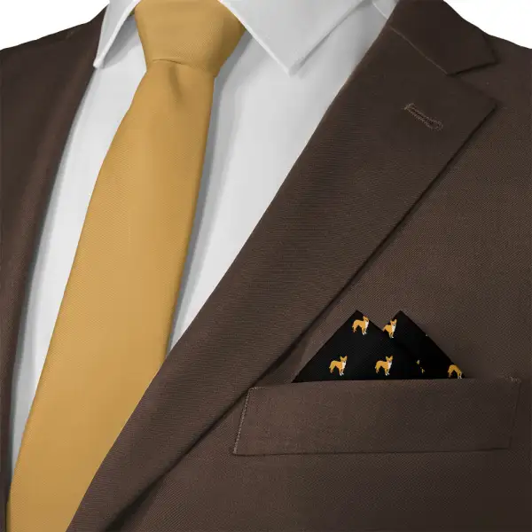 Polished Stylish Animal Motif Dog Motif Pocket Square