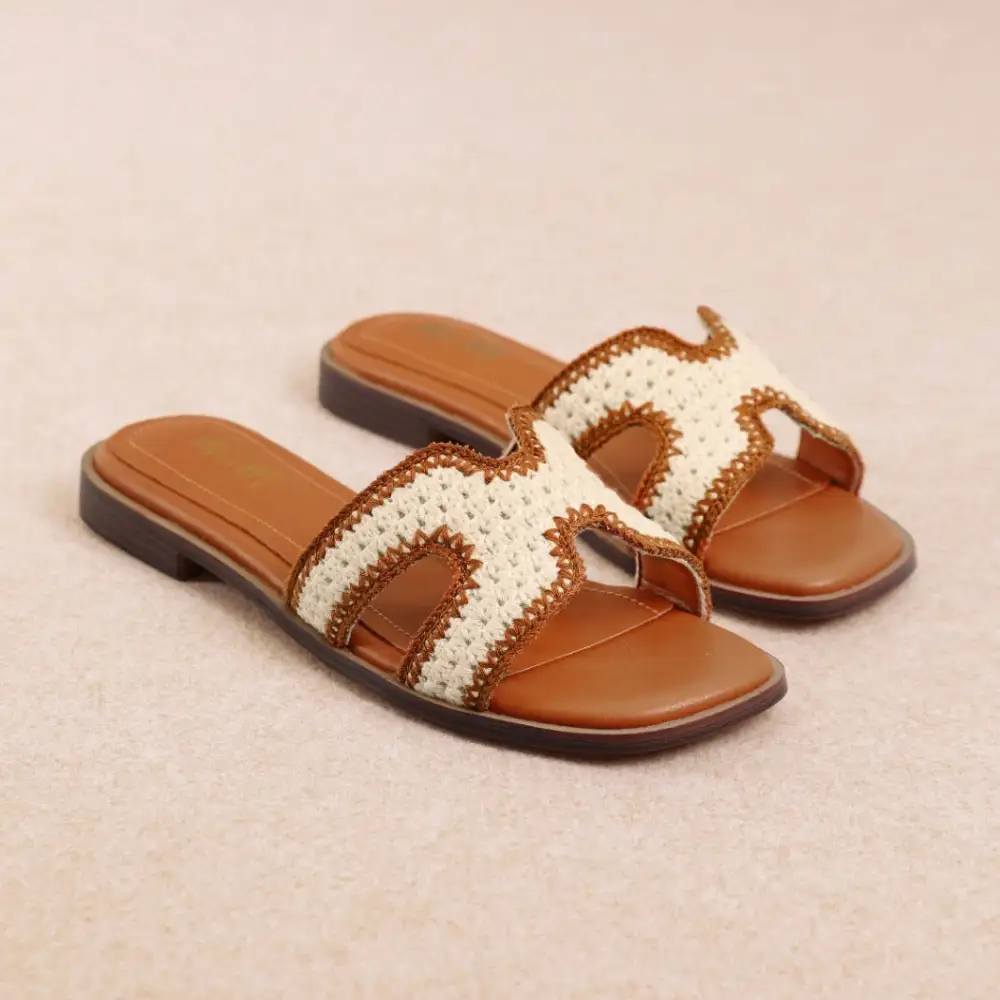 Maya Woven H-Band Slide Sandals