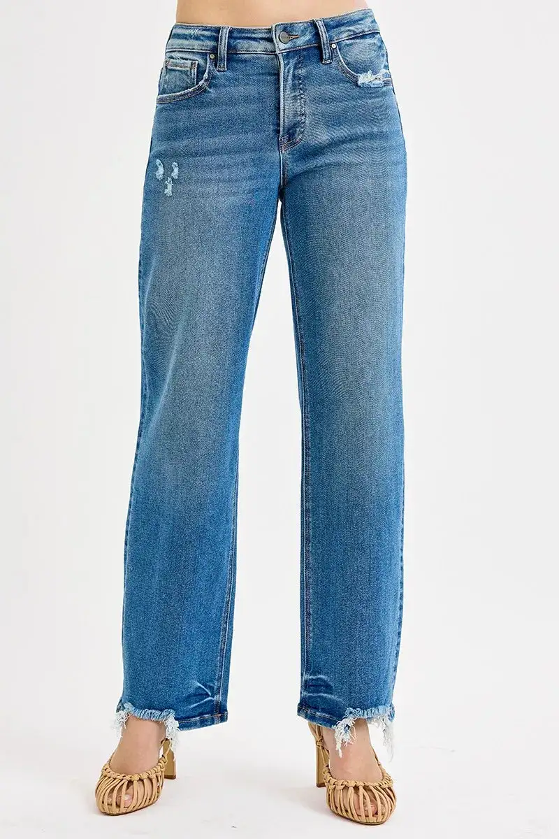 Clean Mid Rise Denim Jeans