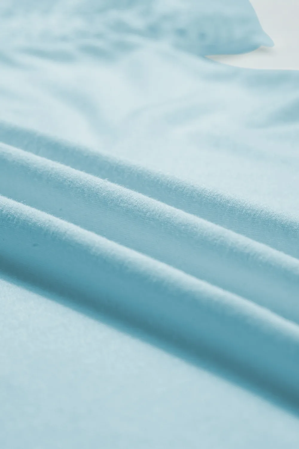 Mist Blue Seamed Detail Contrast Tee
