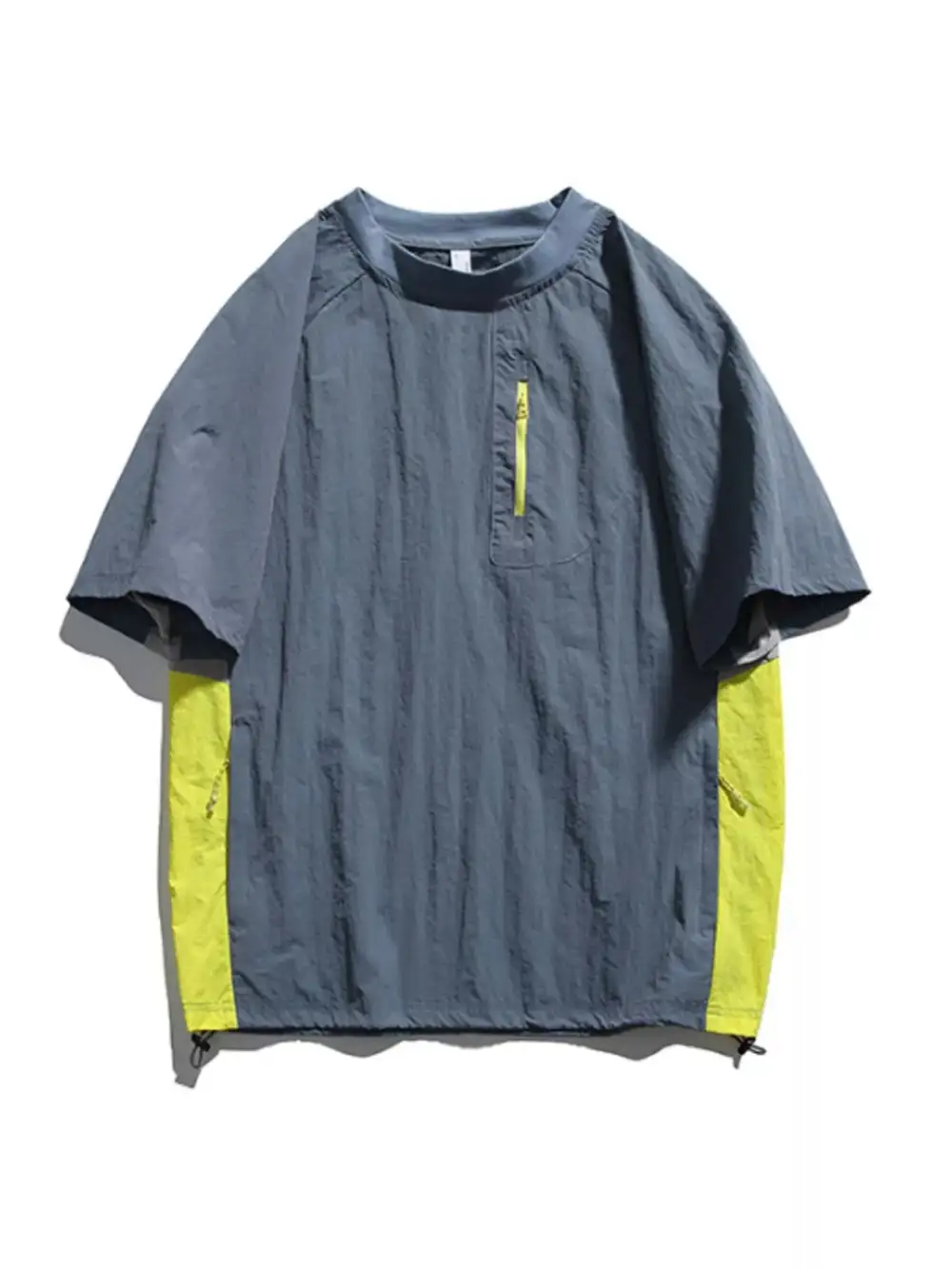Contrast Round-Neck Short-Sleeve T-Shirt