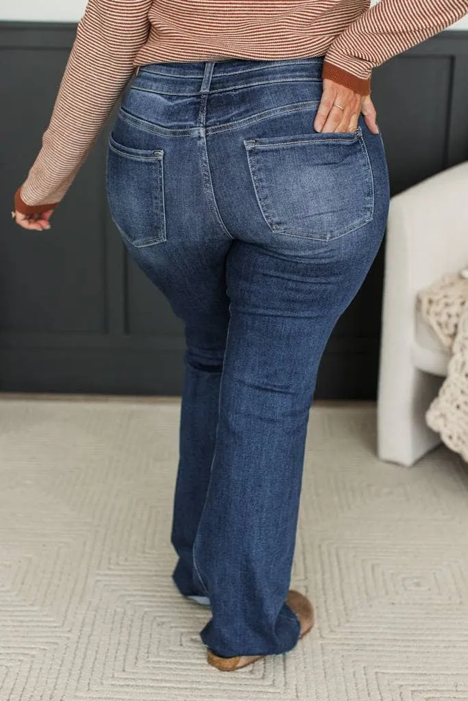 High-Rise Tummy Control Bootcut Clean Finish Everyday Jeans