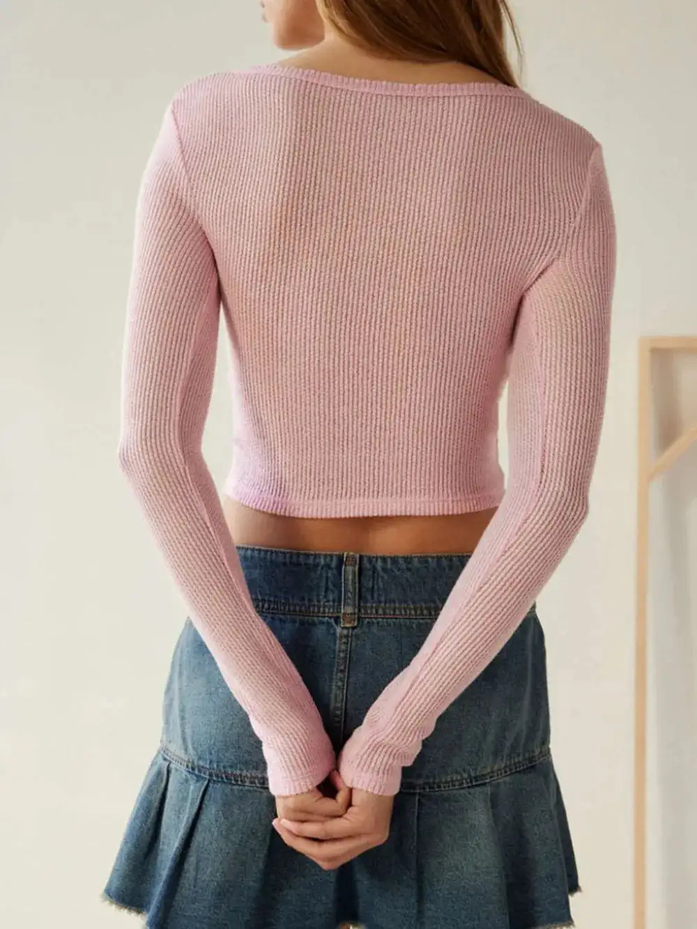 Everyday Notched Long Sleeve T-Shirt
