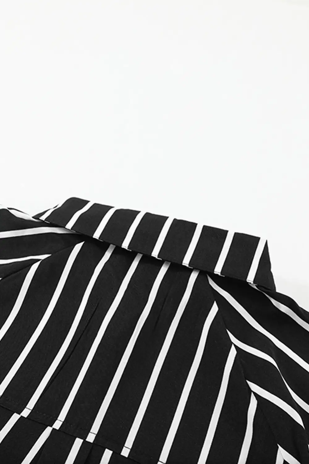 Pocketed Striped Button Shirt with Slits