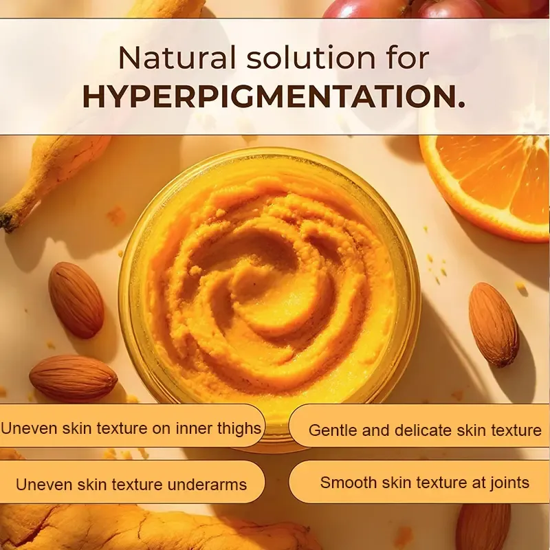 Botanical Turmeric Scrub combines mild plantingredients to enhance your skin's naturalradiance, with a soft texture that leaves asubtle, fresh glow and a smooth, even finish fora comfortable daily skincare experience.