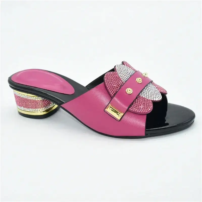 Square Toe Slingback Slip On Block Heel Slides
