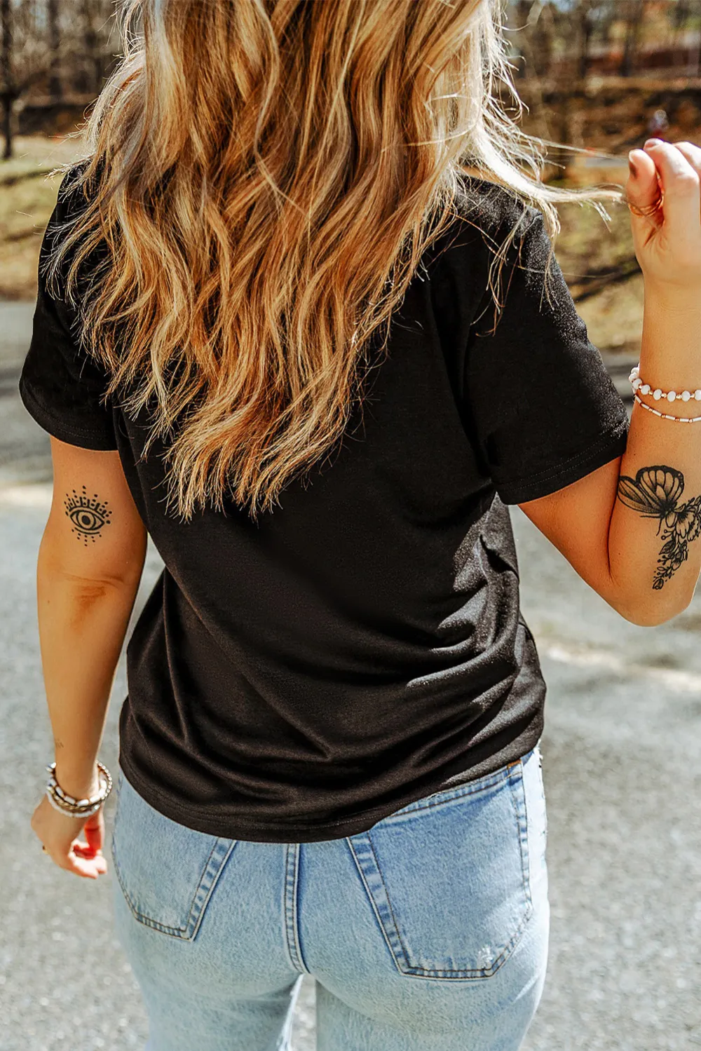 Black Leopard Basketball Printed Crew Tee