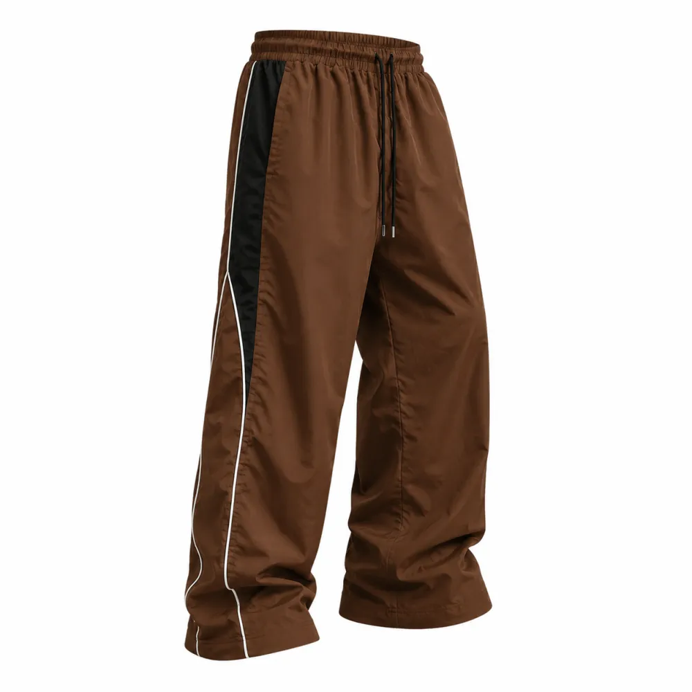 Men's American street-style wide-leg casual trousers
