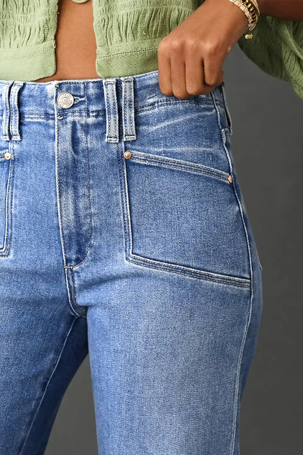 High-Waist Relaxed Cropped Straight Leg Jeans
