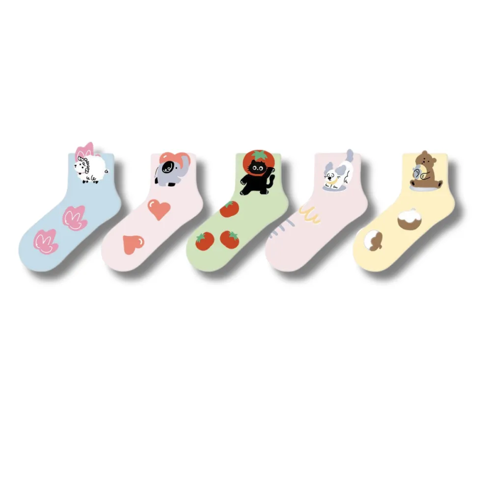 Pop-Up Animal Ear Crew Socks