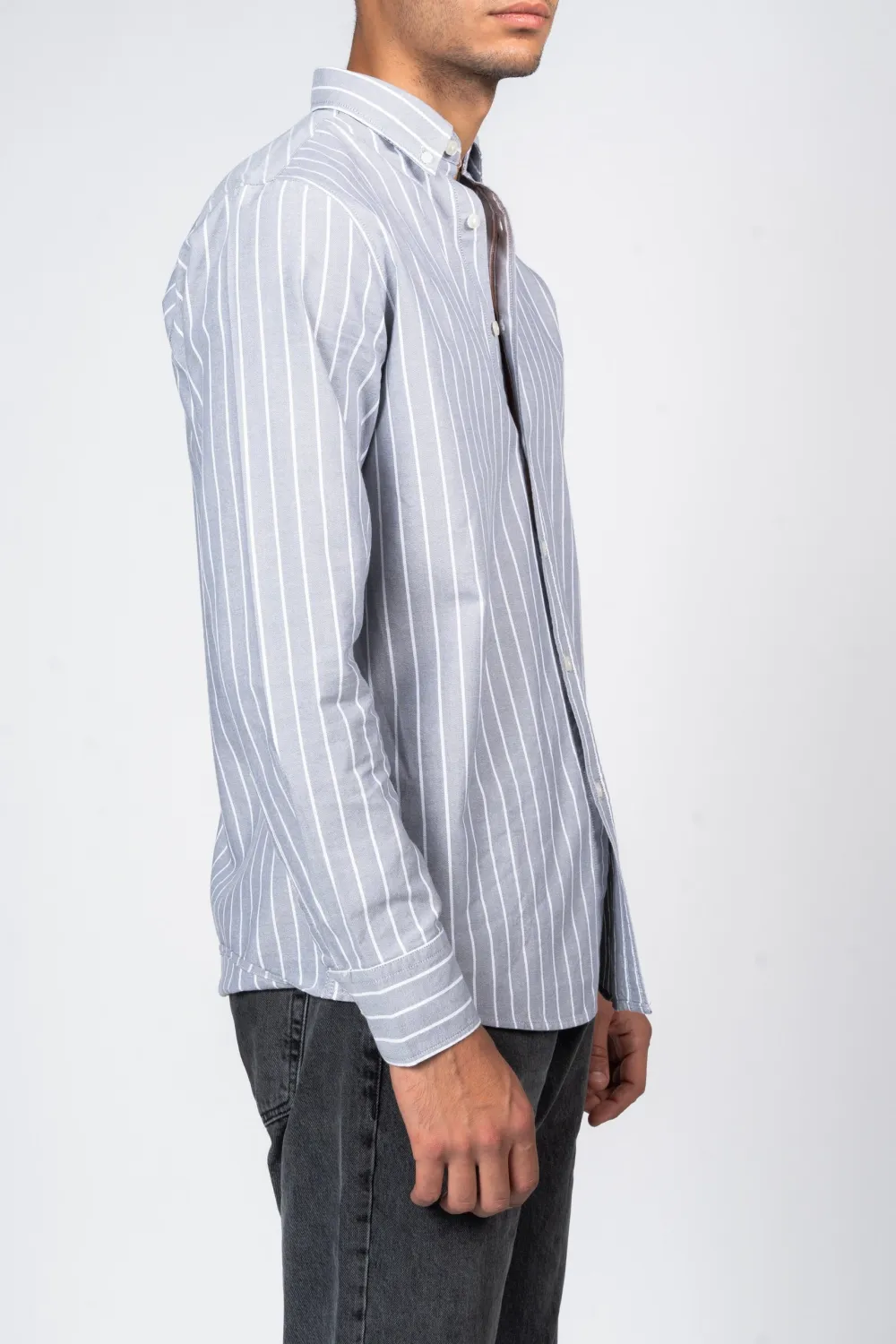 Everyday Edition Striped Long Sleeve Cotton Men's Button Down Shirt