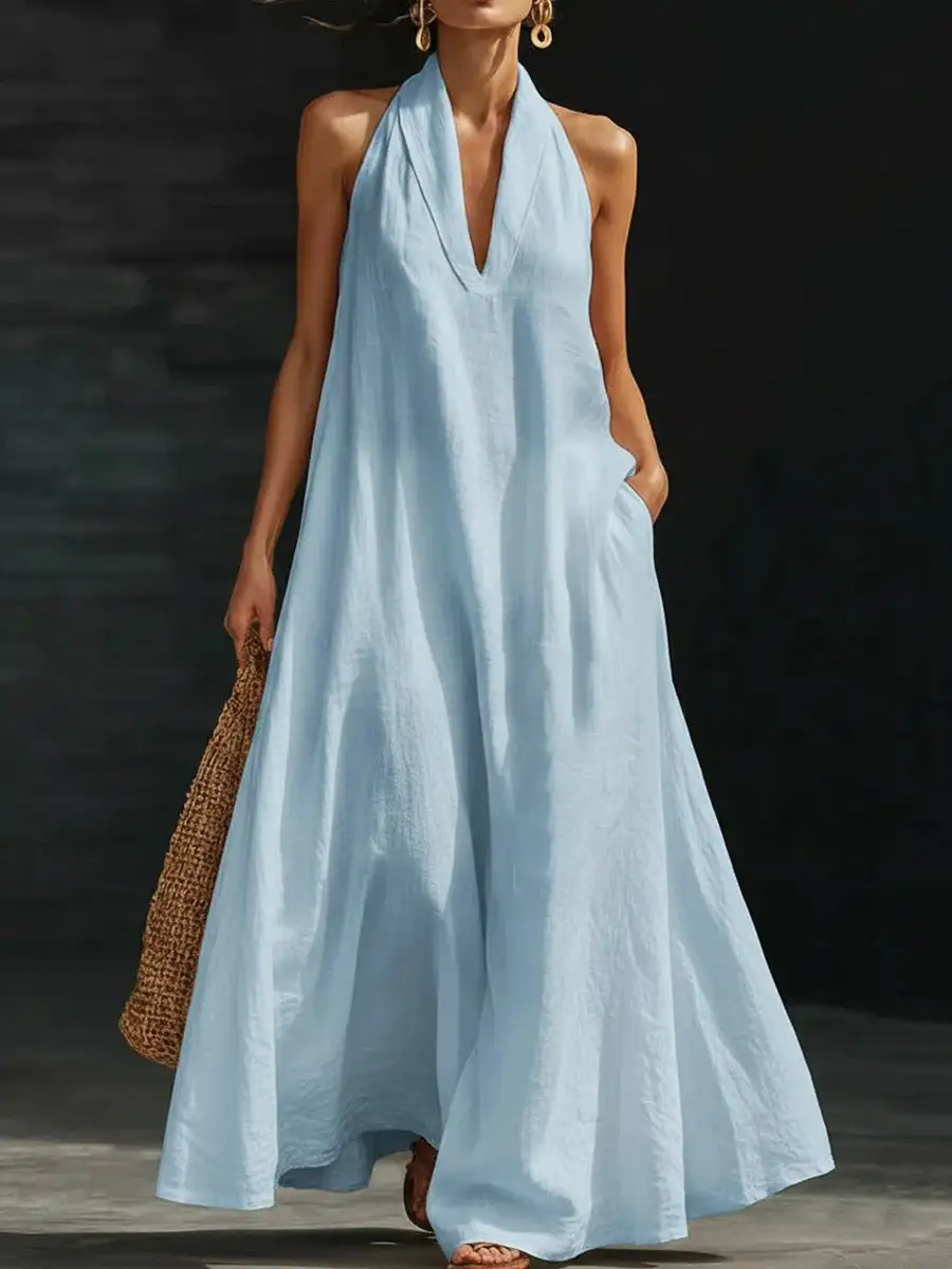 Neck Maxi Dress