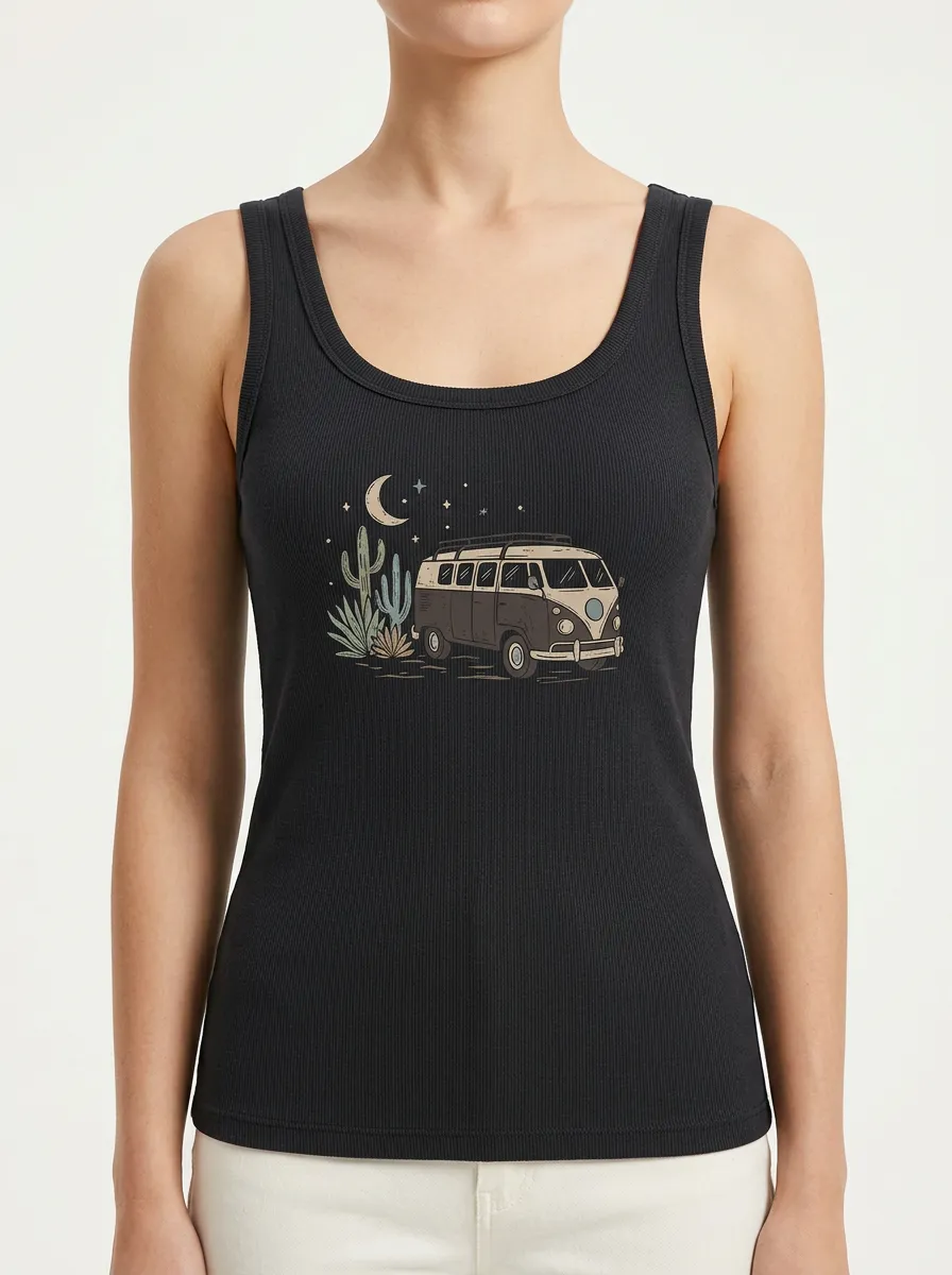 Cactus Moon Travel Built-In Bra Tank Top