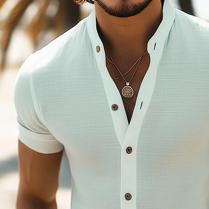 Textured Camp Shirt