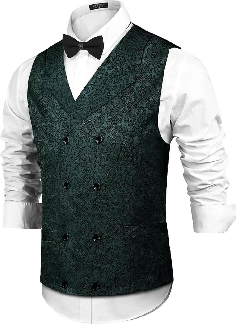 Clean Seamed V-Neck Suit Vest