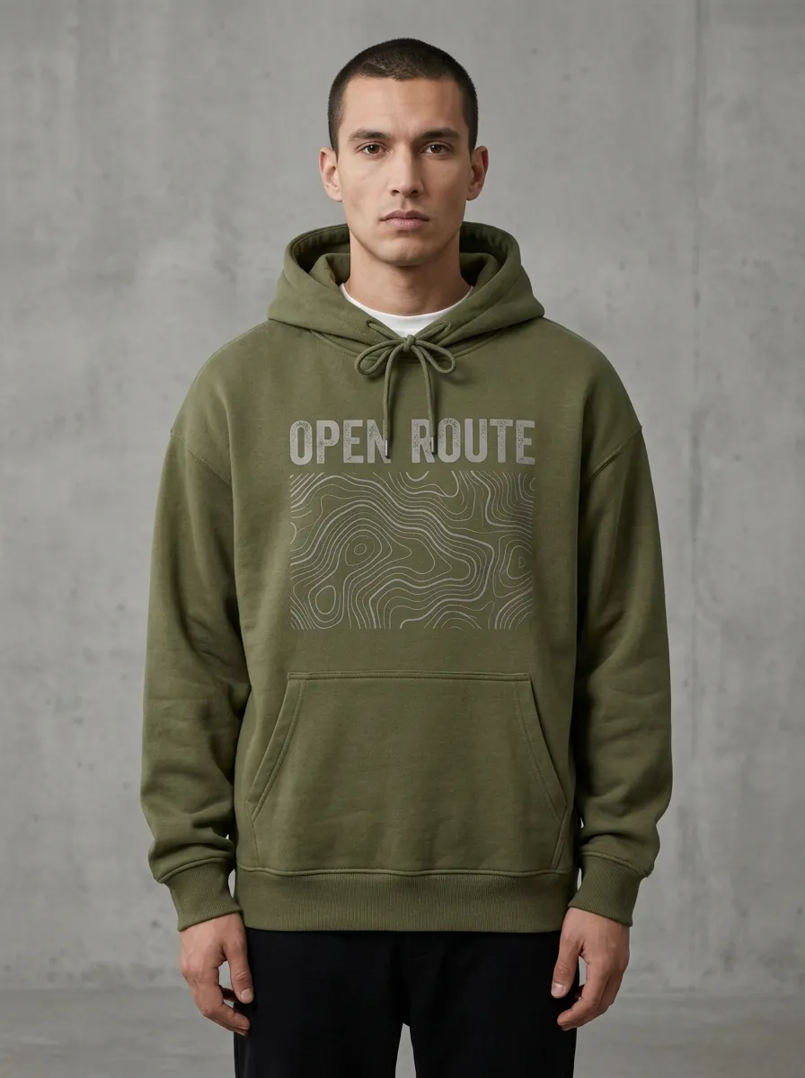 Adventure Topographic Men's Graphic Hoodie