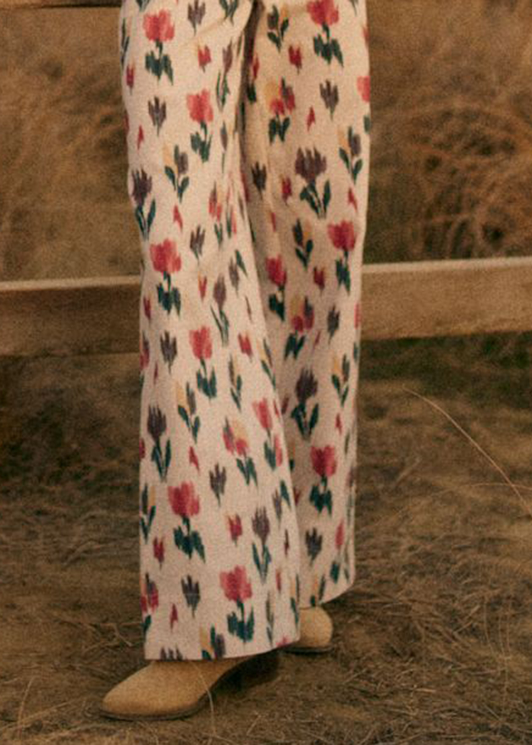 High Waist Ruffled Trousers