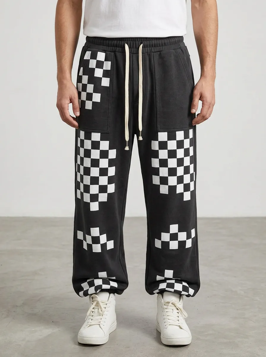 Sweatpants Checkerboard Men's Sweatpants