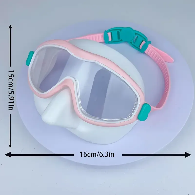Pink White Anti-Fog Swimming Goggles
