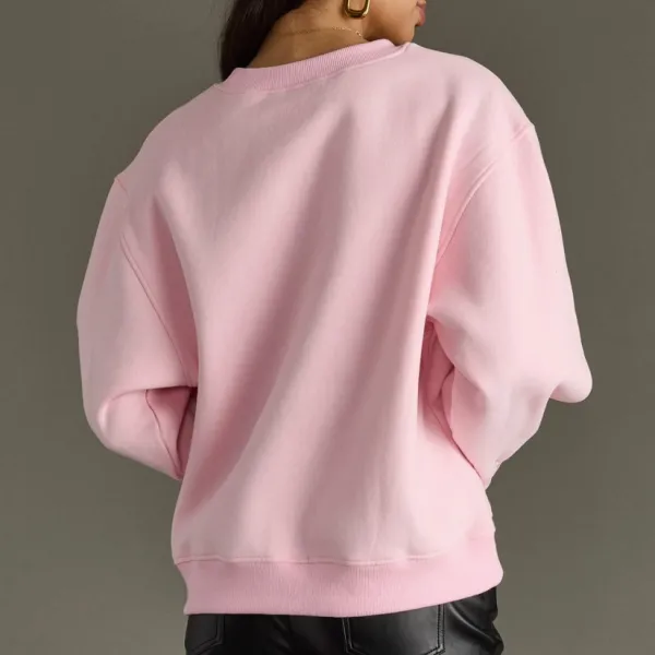 Graphic Phrase Crewneck Sweatshirt