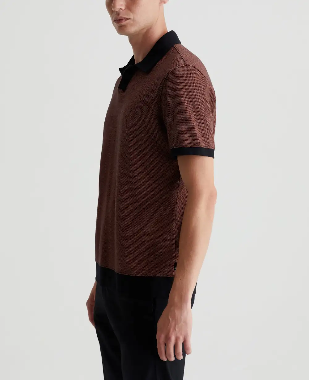 Men's Check Pattern Polo Shirt