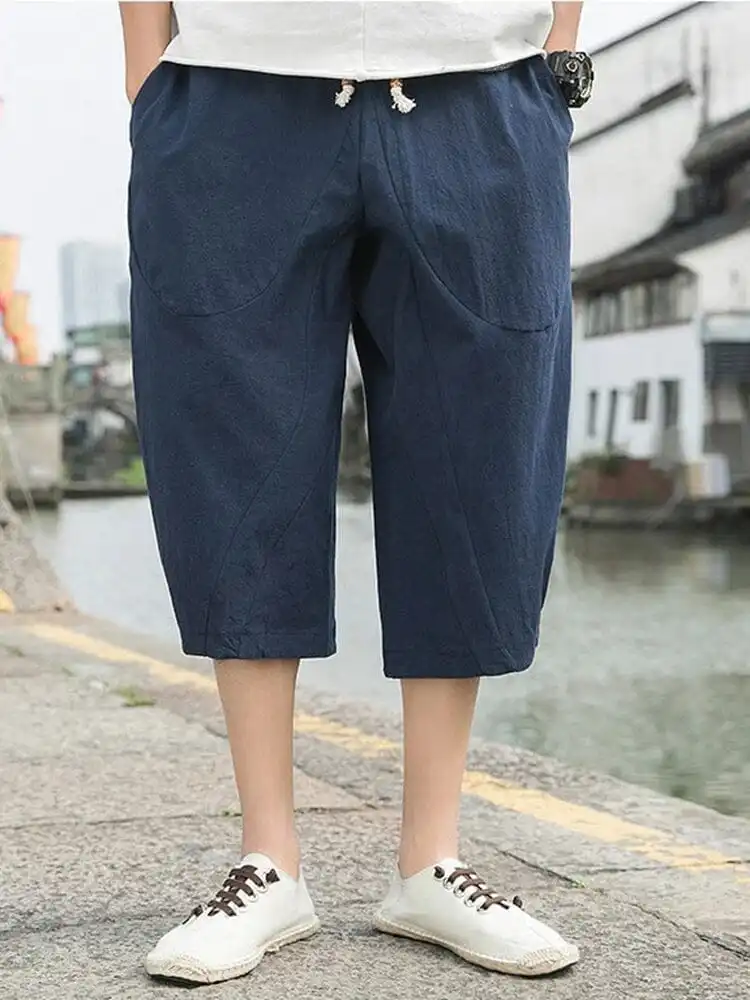 Cropped-Length Woven Shorts