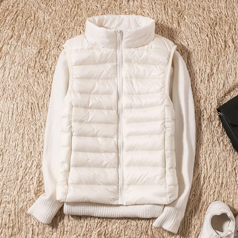 Women's Waterproof Vest With Duck Down and Jacket