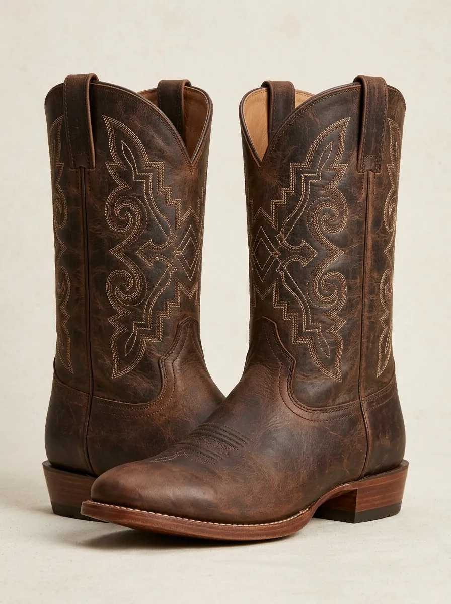 Open-Range Embroidered Ranchwear Edit Men's Western Cowboy Boots