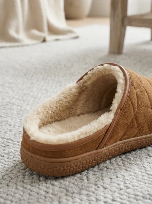 Everyday Geometric Quilted Silhouette Unisex Warm Wool Shoes