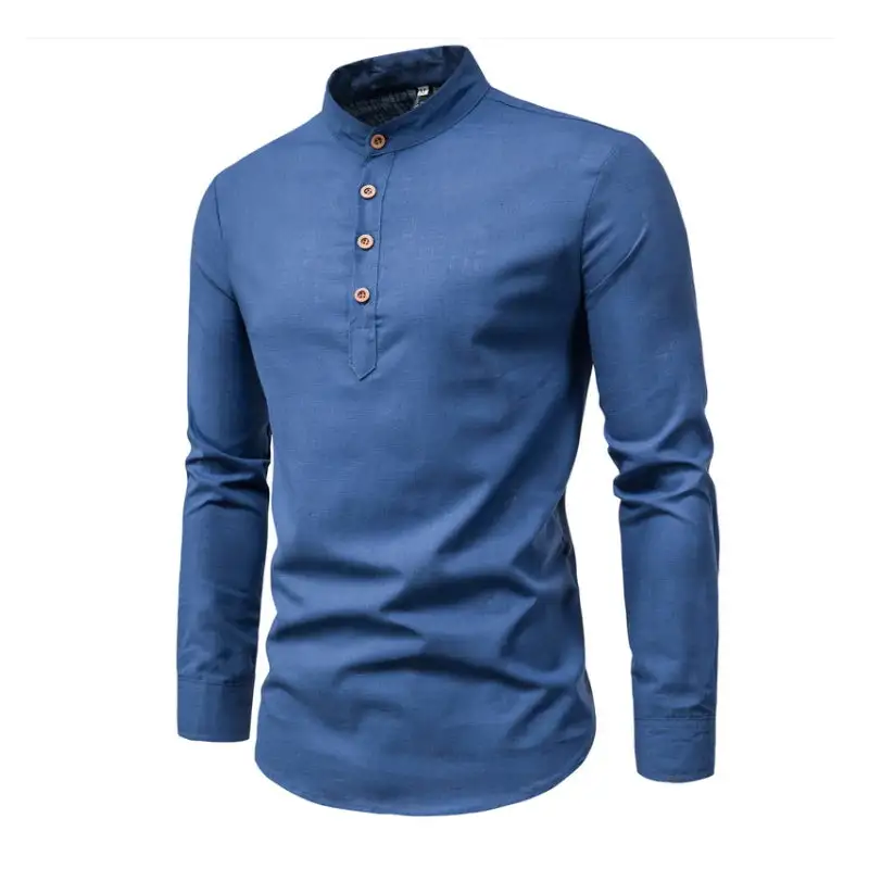 Relaxed Collar Band Shirt