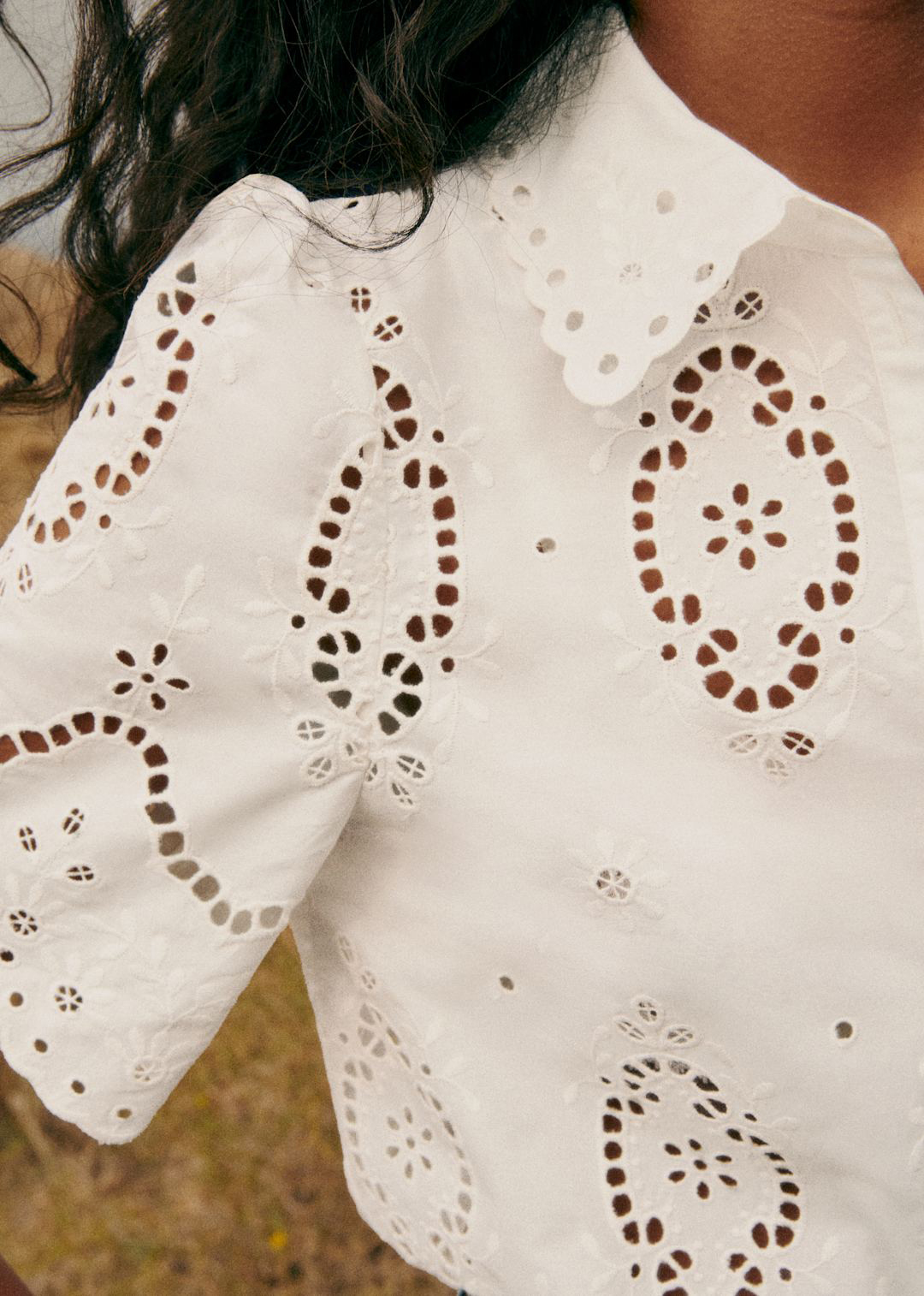 Short Sleeved Embroidered Shirt