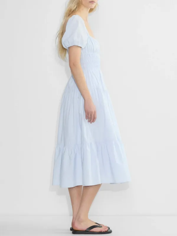 Smocked Square Neck Dress