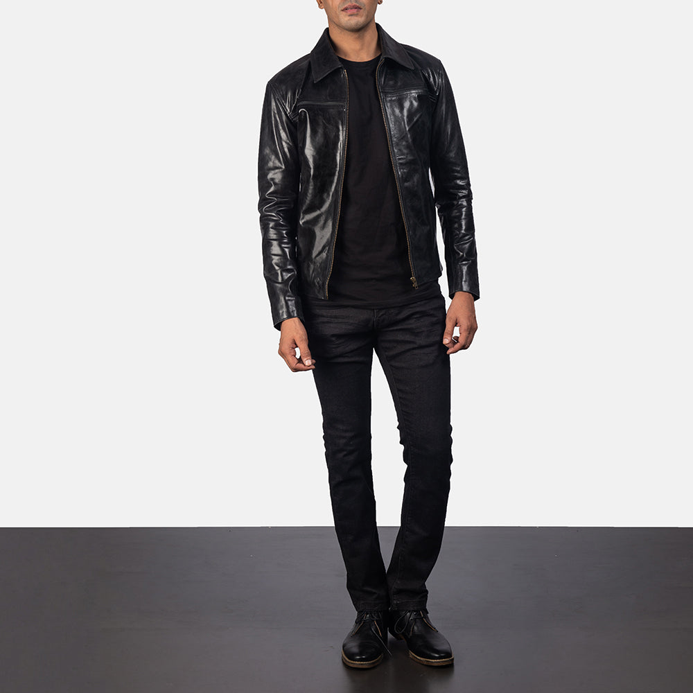 Men's Rugged Leather Jacket