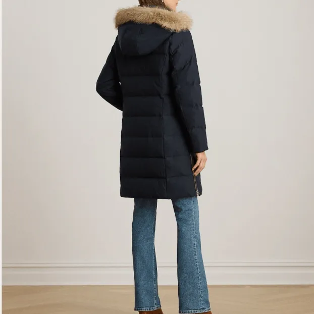 Down Faux-Fur Hooded Women's Coat