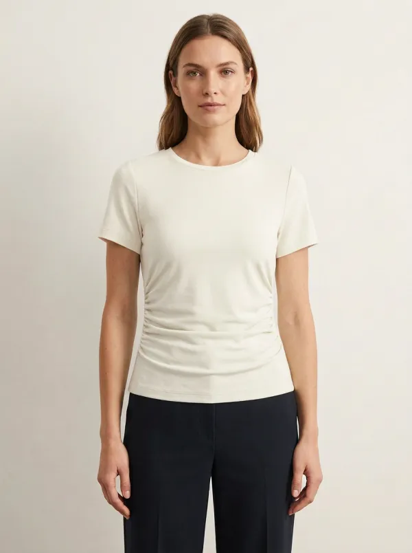 Casual Side-Ruched Ruched T-Shirt
