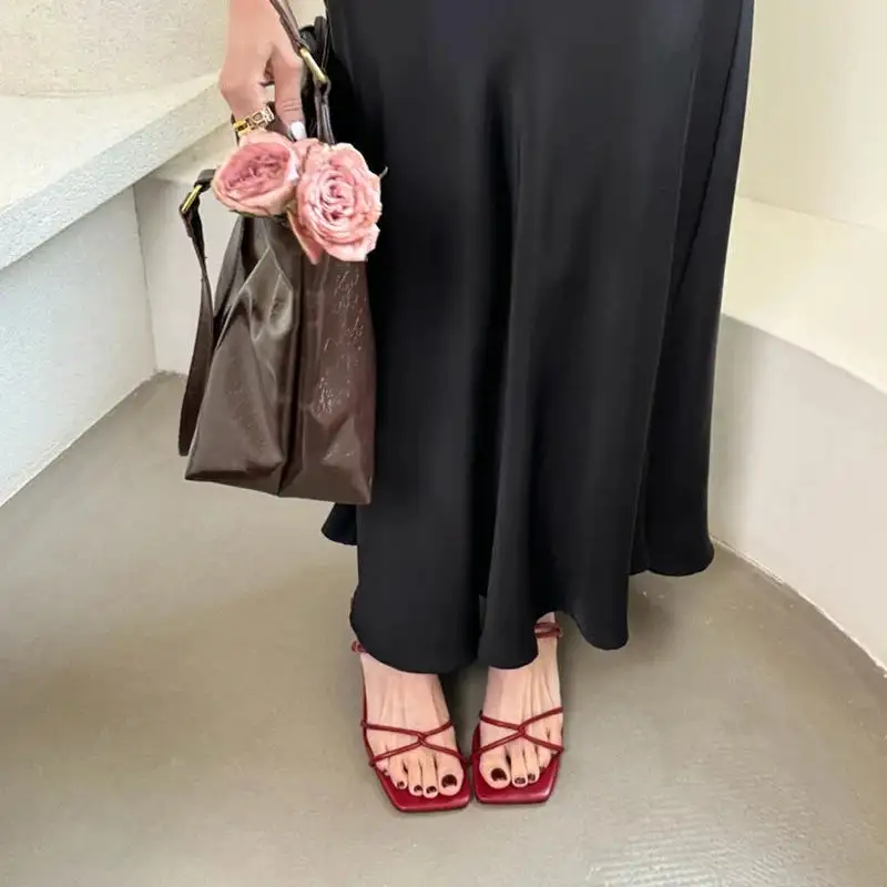 Open-Toe Block-Heel Heeled Sandals