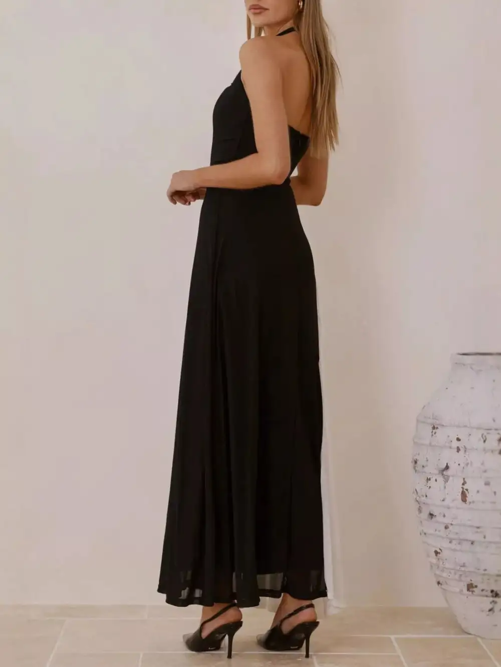 Contrast Maxi Dress
