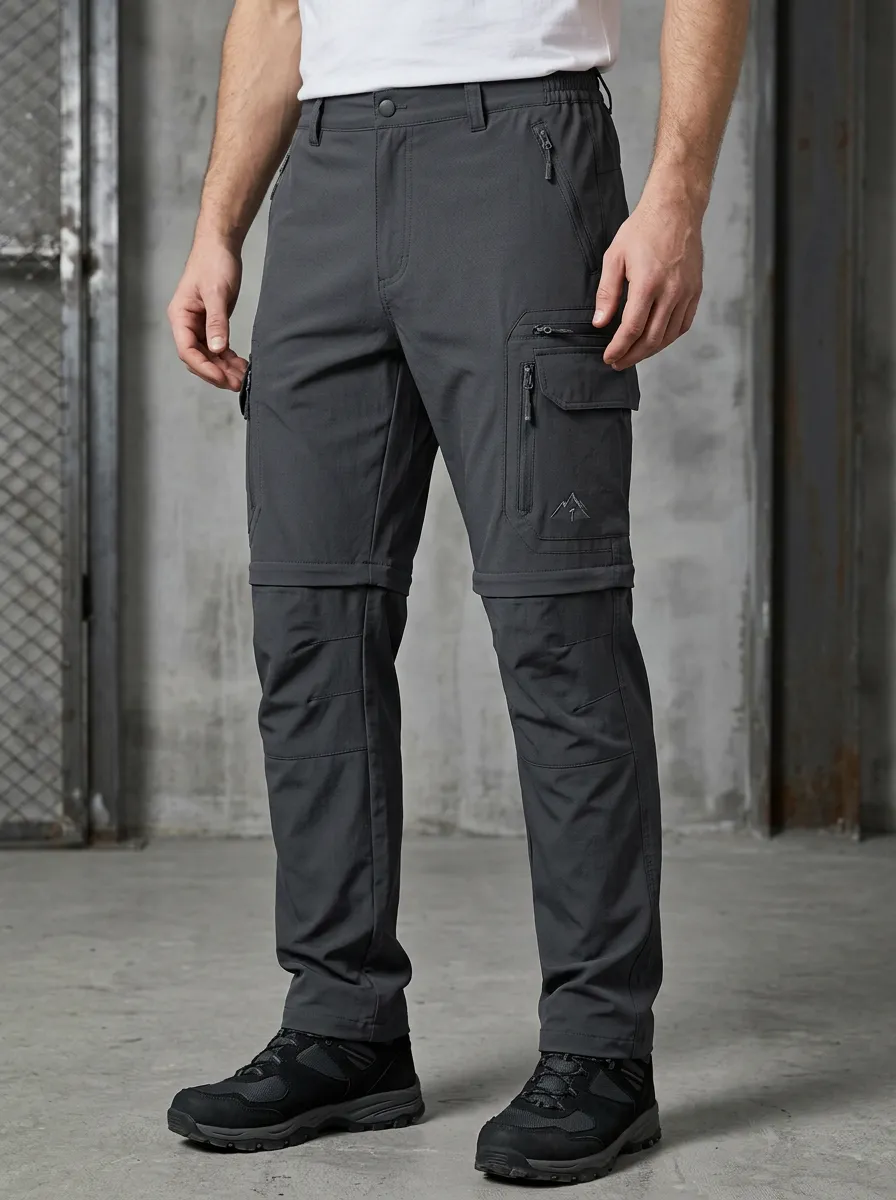 Men's Trek Adventure Mountain Graphic Waterproof Zip Tactical Cargo Pants