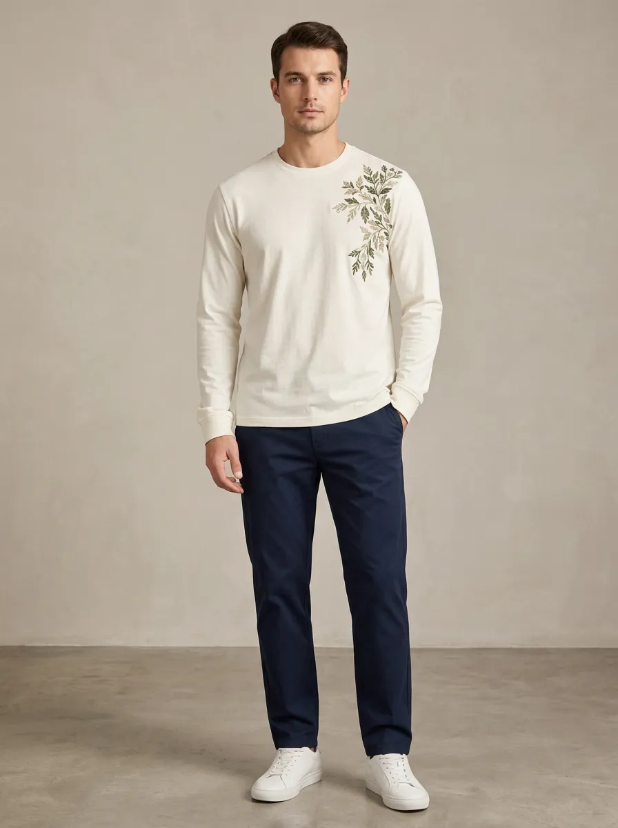 Men's Long Sleeve Balanced Look Smart Casual Style Shirt