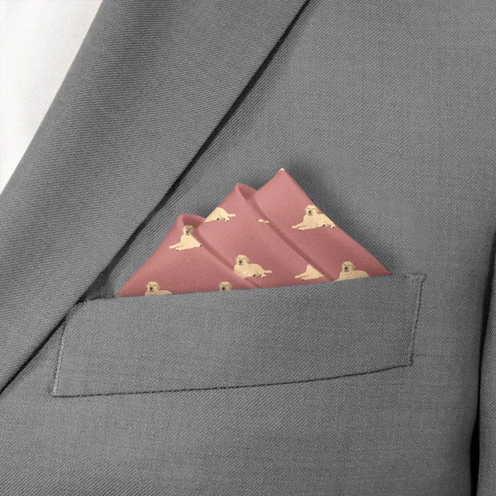 Polished Balanced Animal Motif Dog Motif Pocket Square