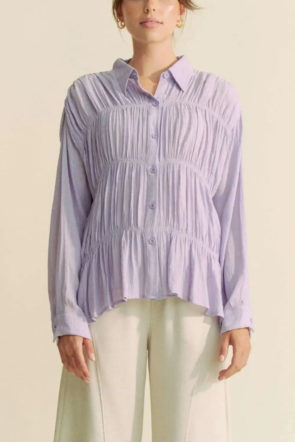 Denim Button-Front Shirt